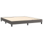 Cadre de lit sans matelas gris 180x200 cm similicuir