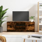 Meuble TV chêne fumé 102x30x37,5 cm bois d ingénierie