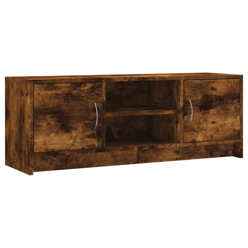 Meuble TV chêne fumé 102x30x37,5 cm bois d ingénierie