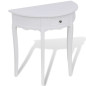 Table console avec tiroir Demi ronde Blanc 