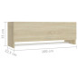 Garde robe chêne sonoma 100x32,5x35 cm bois d ingénierie