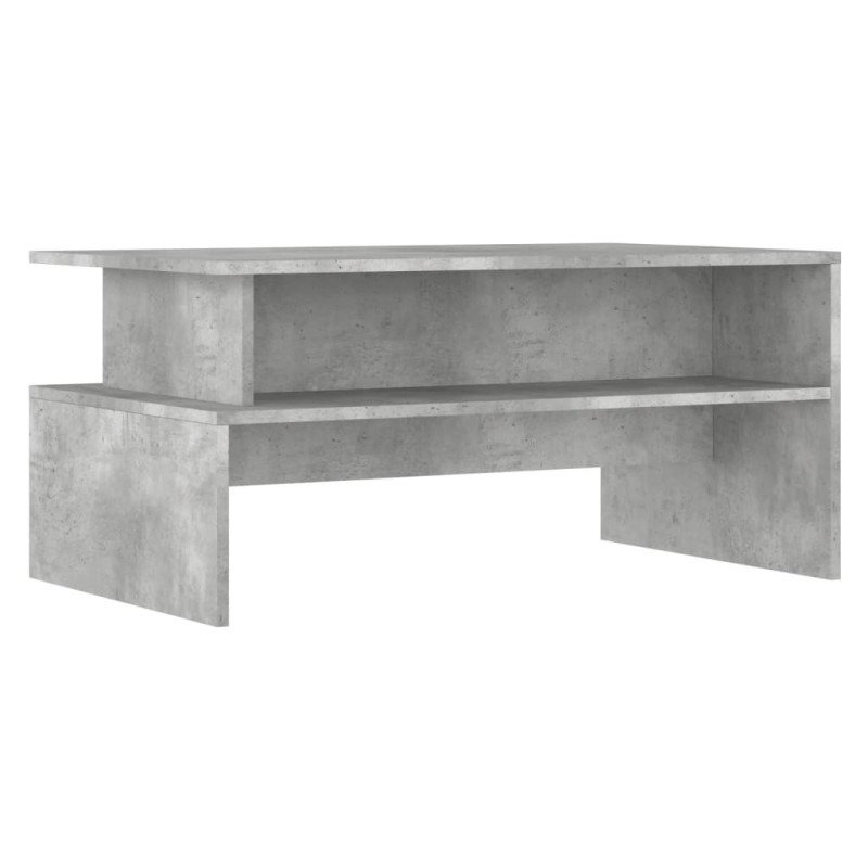 Table basse gris béton 90x55x42,5 cm bois d ingénierie