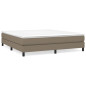 Cadre de lit sans matelas taupe 180x200 cm tissu