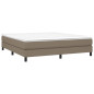 Cadre de lit sans matelas taupe 180x200 cm tissu