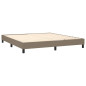 Cadre de lit sans matelas taupe 180x200 cm tissu