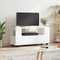 Meuble TV blanc 102x34,5x43 cm bois d ingénierie