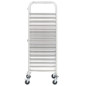 Chariot de cuisine pour 16 plateaux 38x55x163 cm Inox