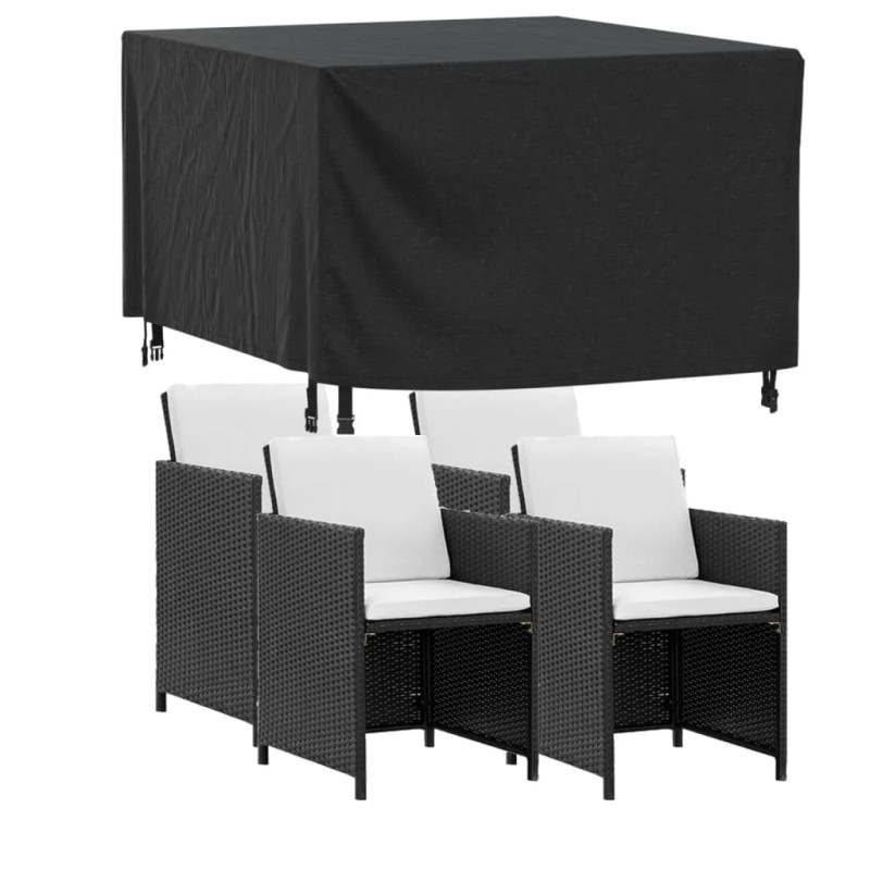 Housse de salon de jardin noir 113x113x73 cm imperméable 420D