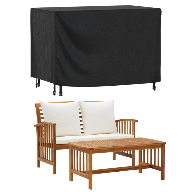 Housse de salon de jardin noir 140x70x90 cm imperméable 420D