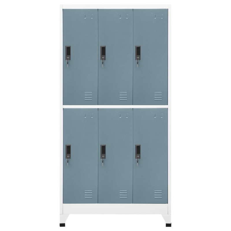 Armoire à casiers Gris clair et gris foncé 90x45x180 cm Acier