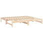 Lit coulissant 2x(75x190) cm Bois de pin massif