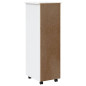 Armoire roulante avec tiroirs MOSS blanc bois de pin solide