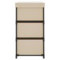 Armoire de rangement avec 6 tiroirs 55x29x55 cm Crème Acier