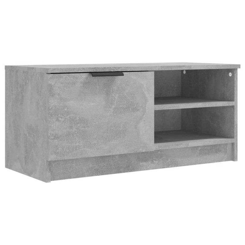 Meuble TV Gris béton 80x35x36,5 cm Bois d ingénierie