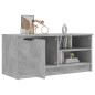 Meuble TV Gris béton 80x35x36,5 cm Bois d ingénierie