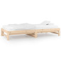 Lit coulissant sans matelas 2x(80x200) cm Bois de pin massif