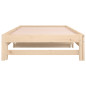 Lit coulissant sans matelas 2x(80x200) cm Bois de pin massif