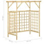 Pergola de jardin pour poubelles doubles Bois de pin imprégné