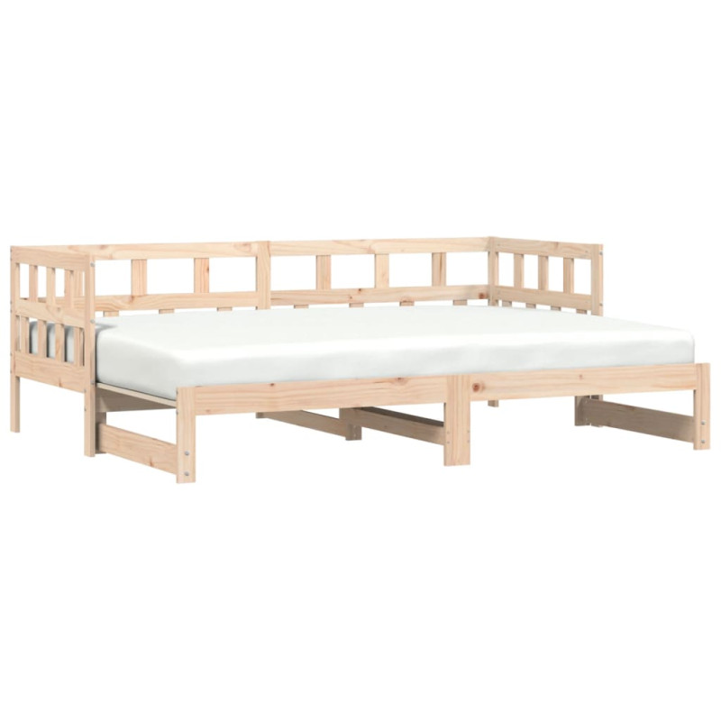 Lit de jour et lit gigogne sans matelas 90x190 cm bois massif