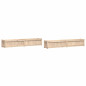 Jardinières 2 pcs bois de pin massif