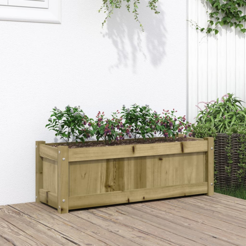 Jardinière d extérieur 90x31x31 cm bois de pin imprégné