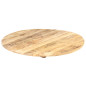 Dessus de table Bois de manguier solide Rond 15 16 mm 40 cm