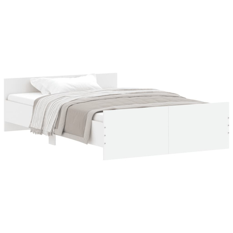 Cadre de lit sans matelas blanc 120x190 cm