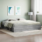 Cadre de lit sans matelas sonoma gris 200x200 cm