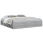 Cadre de lit sans matelas sonoma gris 200x200 cm