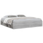 Cadre de lit sans matelas sonoma gris 200x200 cm