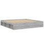 Cadre de lit sans matelas sonoma gris 200x200 cm