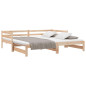 Lit de jour et lit gigogne sans matelas 90x190 cm bois massif