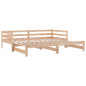 Lit de jour et lit gigogne sans matelas 90x190 cm bois massif