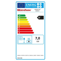 NORDICA EXTRAFLAME 1282312-POELE A GRANULES ETANCHE-6,5KW-A+-FLAMME VERTE 7*-CSTB-FOYER FO NORDICA EXTRAFLAME - MOIRAEVOBLANC