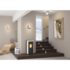 NORDICA EXTRAFLAME 1282312-POELE A GRANULES ETANCHE-6,5KW-A+-FLAMME VERTE 7*-CSTB-FOYER FO NORDICA EXTRAFLAME - MOIRAEVOBLANC