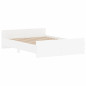 Cadre de lit sans matelas blanc 140x190 cm