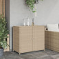 Armoire de rangement de jardin beige 83x45x76 cm résine tressée