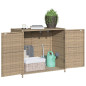 Armoire de rangement de jardin beige 83x45x76 cm résine tressée