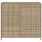 Armoire de rangement de jardin beige 83x45x76 cm résine tressée