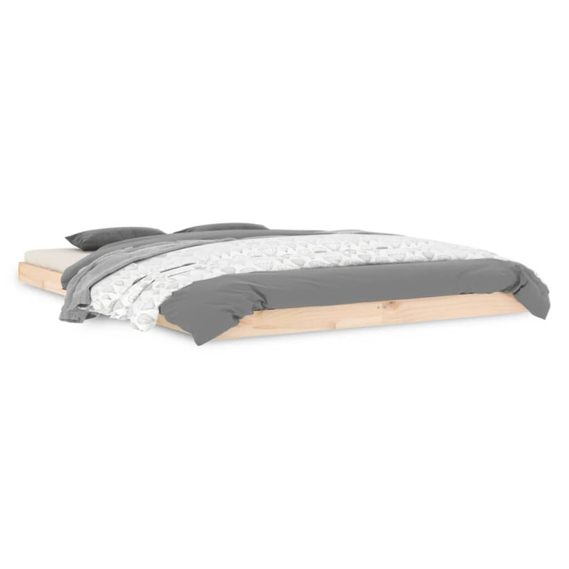 Cadre de lit sans matelas 140x200 cm bois massif de pin