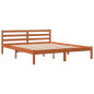 Cadre de lit sans matelas cire marron 160x200cm bois pin massif