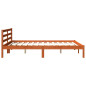 Cadre de lit sans matelas cire marron 160x200cm bois pin massif