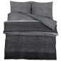 Ensemble de housse de couette gris foncé 200x220 cm Coton