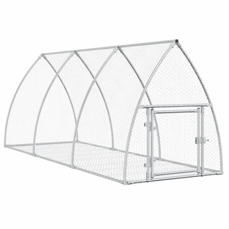 Cage à lapin argenté 300x105x120 cm acier galvanisé