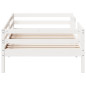 Cadre de lit sans matelas blanc 90x190 cm bois de pin massif