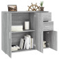 Buffet Sonoma gris 91x29,5x75 cm Bois d ingénierie