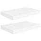 Étagères murales flottantes 2 pcs blanc 40x23x3,8 cm MDF