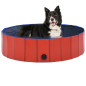 Piscine pliable pour chiens Rouge 120x30 cm PVC