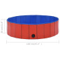 Piscine pliable pour chiens Rouge 120x30 cm PVC