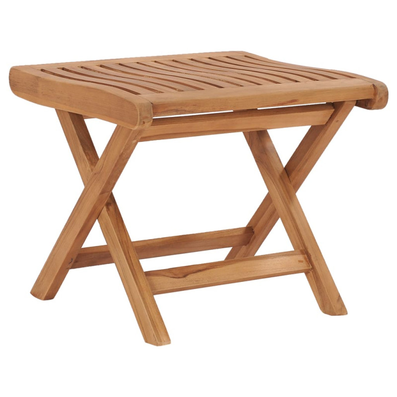 Repose pied pliable 46,5x49x41,5 cm Bois de teck solide